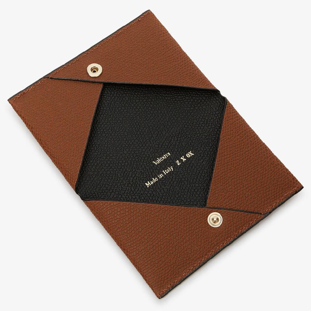 Valextra Portafoglio da Uomo di Lusso in Pelle Marrone e Nera | Valextra Promozione Limitata