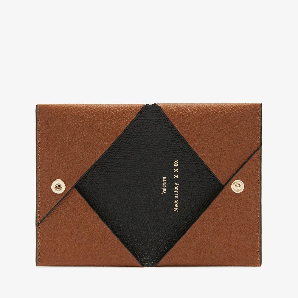 Valextra Portafoglio da Uomo di Lusso in Pelle Marrone e Nera | Valextra Promozione Limitata
