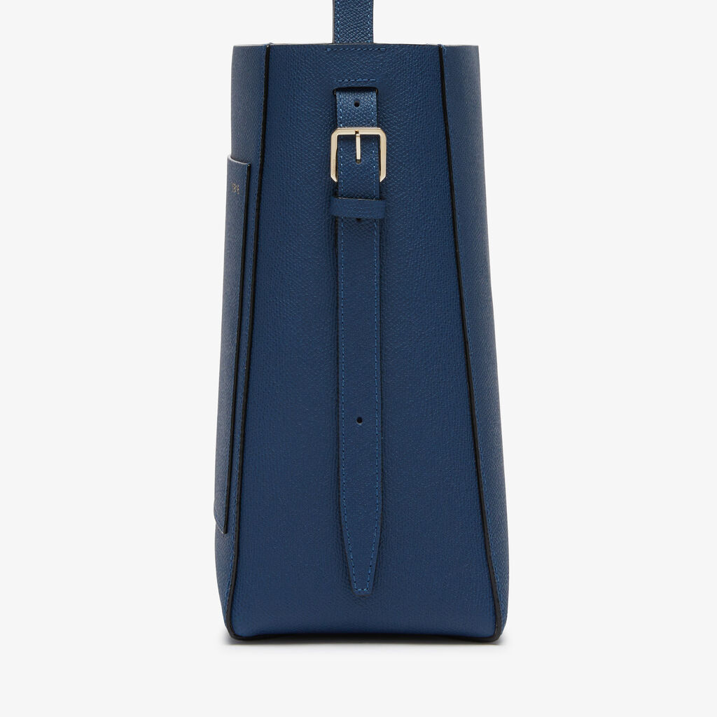 Valextra Borsa a secchiello da Donna in Pelle Blu Zaffiro | Valextra Soft Sottocosto