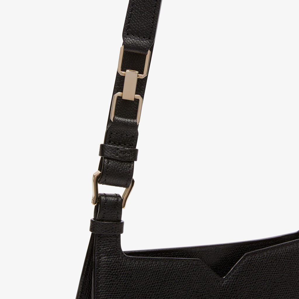 Valextra Borsa a spalla Mini in Pelle Nera | Valextra Hobo Sconto