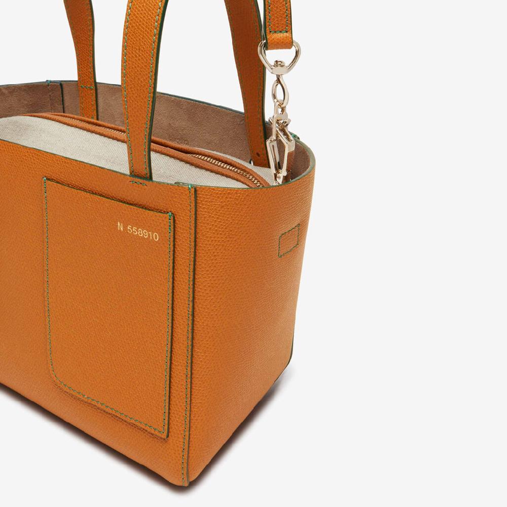 Valextra Borsa Secchiello da Donna in Pelle Marrone rigida | Valextra Soft Economico