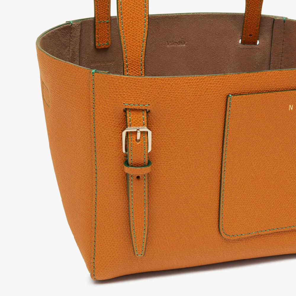 Valextra Borsa Secchiello da Donna in Pelle Marrone rigida | Valextra Soft Economico