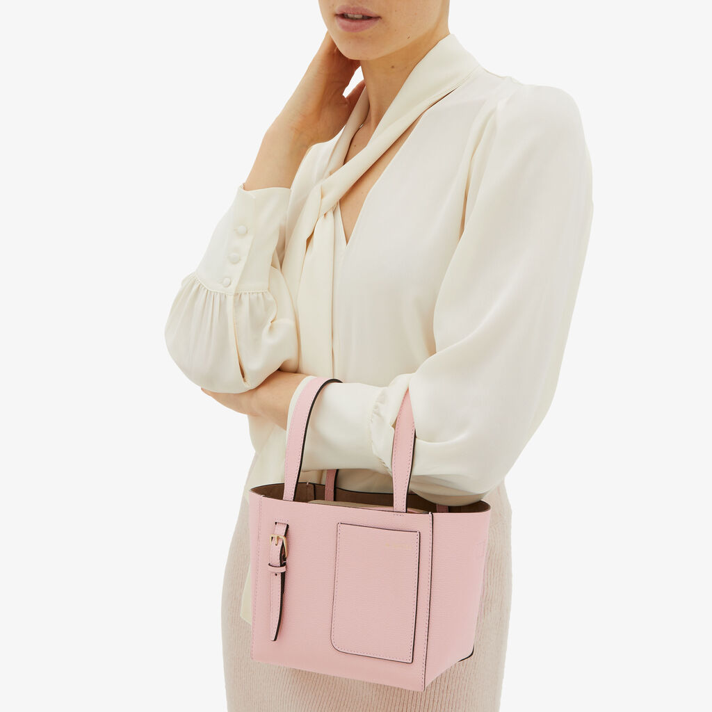 Valextra Borsa Secchiello da Donna di Lusso in Pelle Rosa | Valextra Soft Online