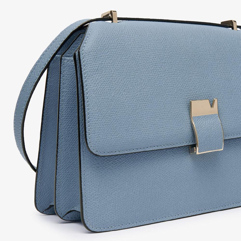 Valextra Borsa tracolla da Donna di Lusso in Pelle Azzurra | Valextra Saldi