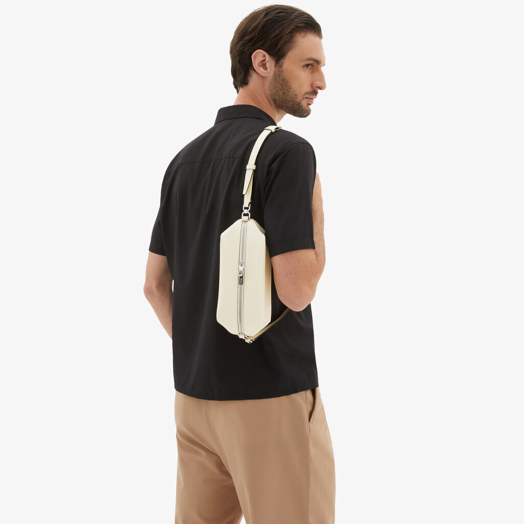 Valextra Borsa Origami Mini da Uomo in Pelle Bianca | Valextra Offerte