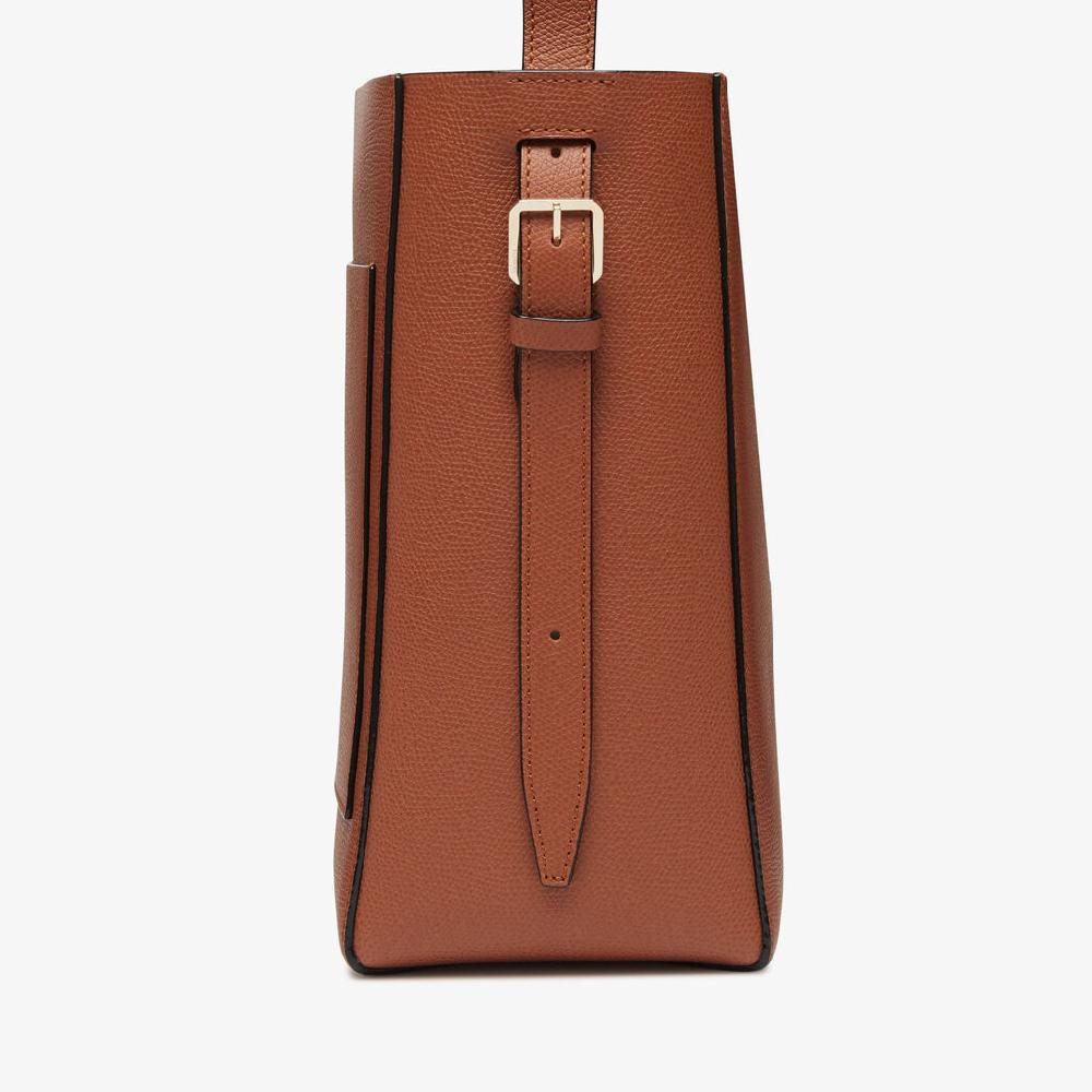 Valextra Borsa a secchiello da Donna Mini in Pelle Marrone | Valextra Soft Vendita Economica