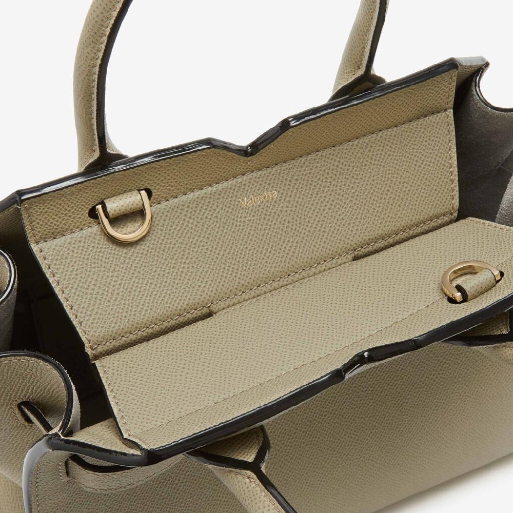 Valextra Borsa a due manici Donna Mini in Pelle Verde tundra | Valextra In Saldo