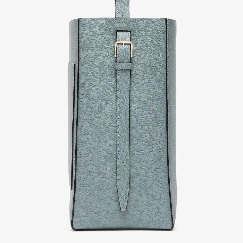 Valextra Borsa a secchiello da Donna in Pelle Azzurra | Valextra Soft Moda