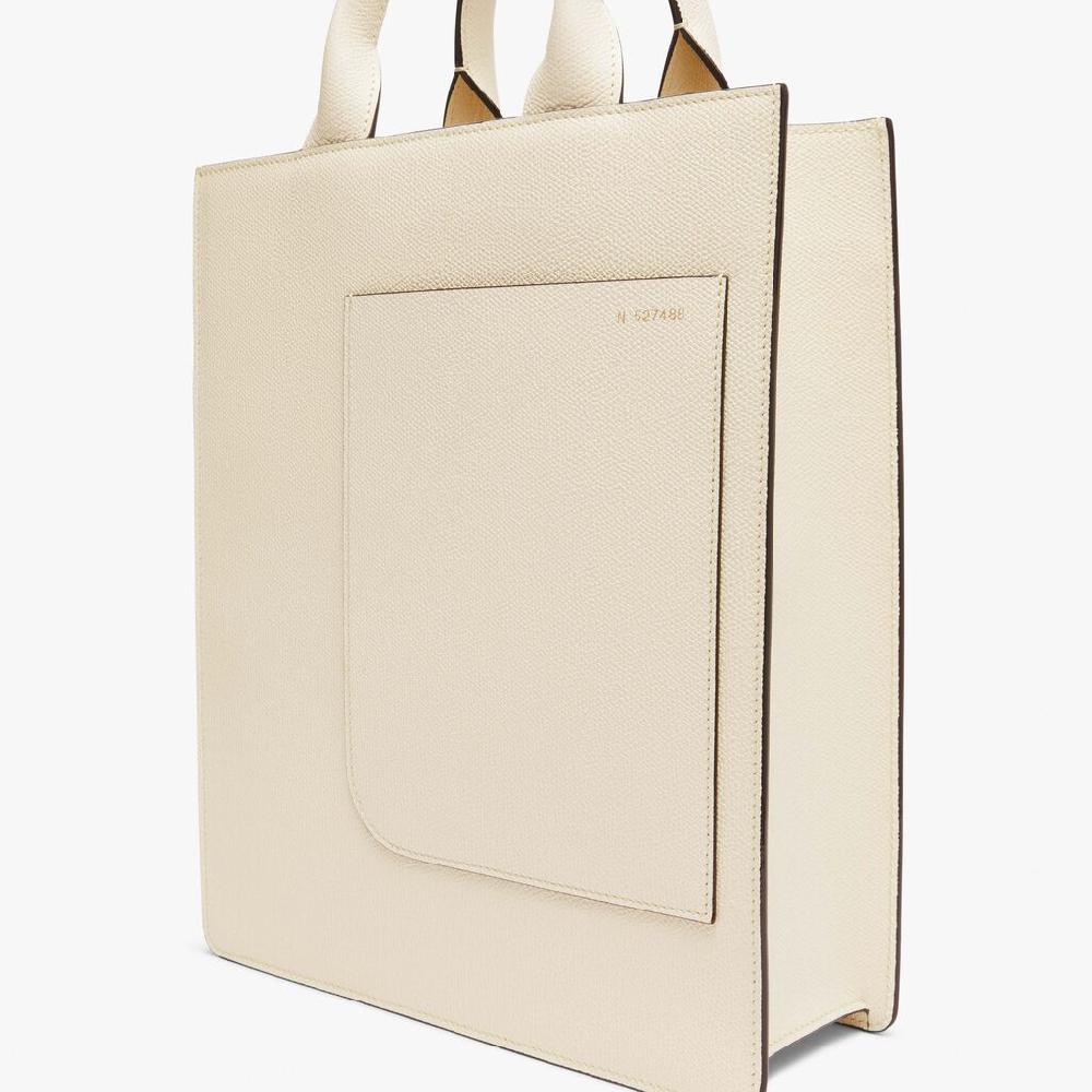 Valextra Tote bag Mini in Pelle Bianca | Valextra Boxy 2025