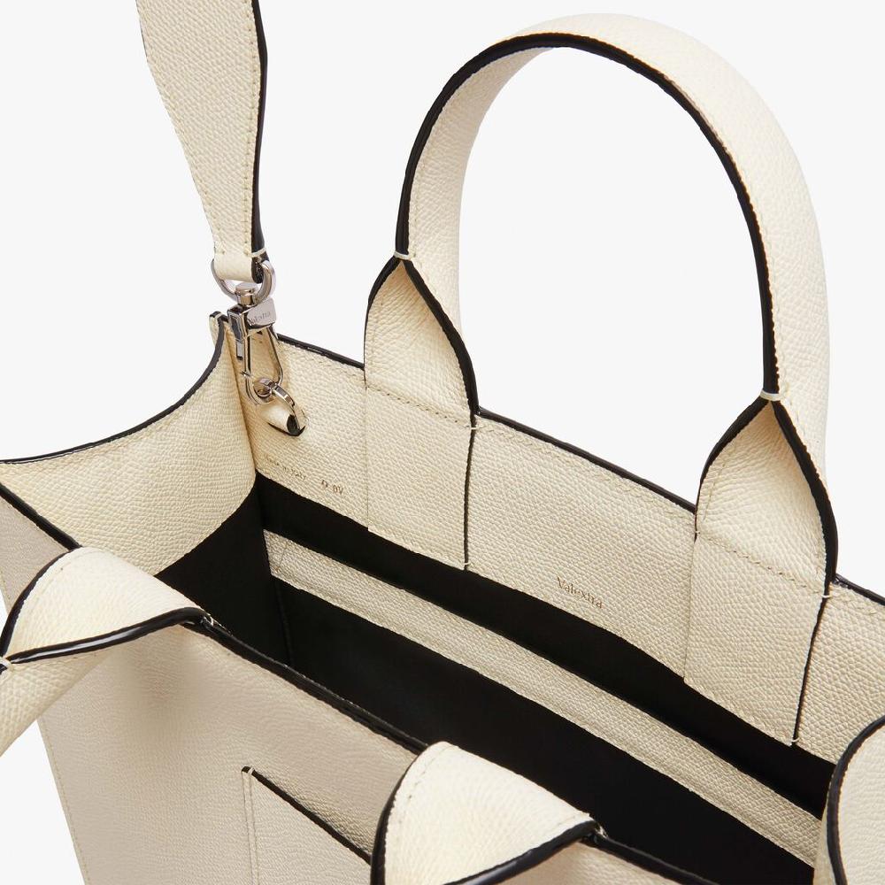 Valextra Tote bag Mini in Pelle Bianca | Valextra Boxy 2025