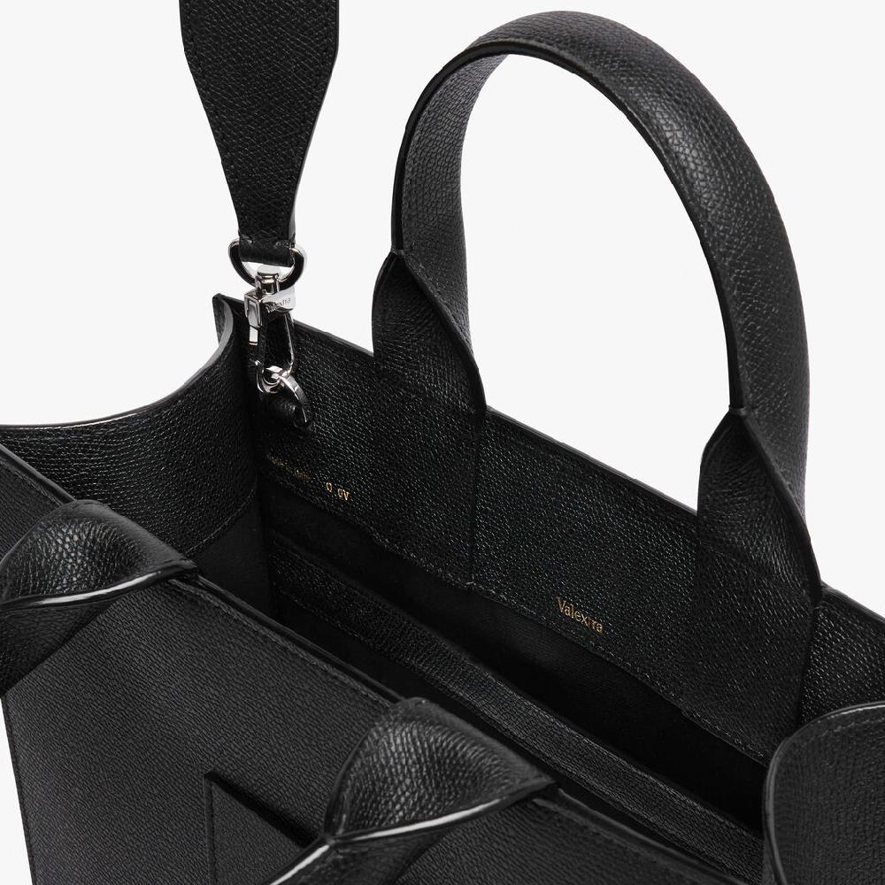 Valextra Borsa a mano da Donna di Lusso in Pelle Nera | Valextra Boxy Nuovo