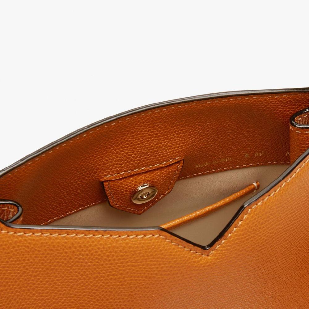 Valextra Borsa a spalla Mini in Pelle Marrone | Valextra Hobo Soddisfazione Garantita