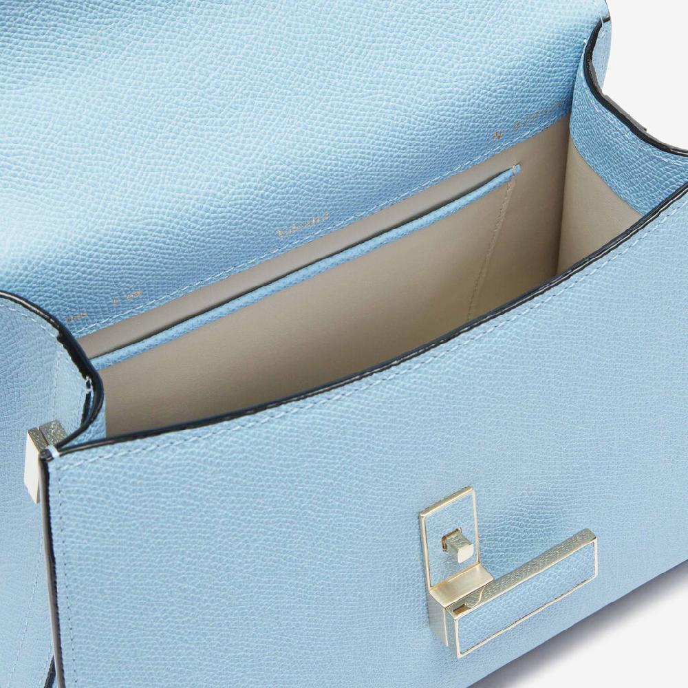 Valextra Borsa a mano da Donna Mini in Pelle Blu | Valextra Iside Qualità Garantita