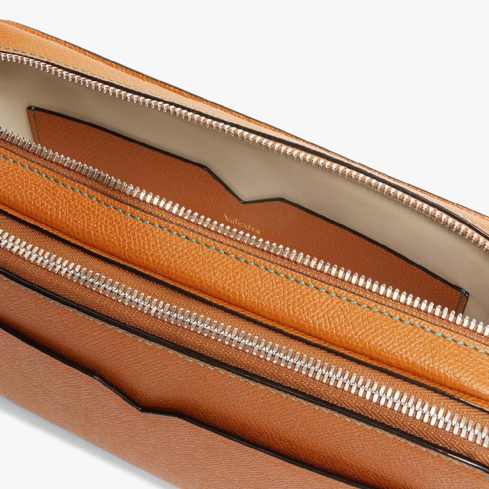 Valextra Marsupio a tracolla in Pelle Marrone | Valextra V-Line Fino Al -60%