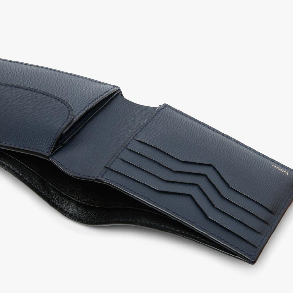 Valextra Portafoglio bifold in Pelle Blu | Valextra piccola pelletteria Affare Del Giorno