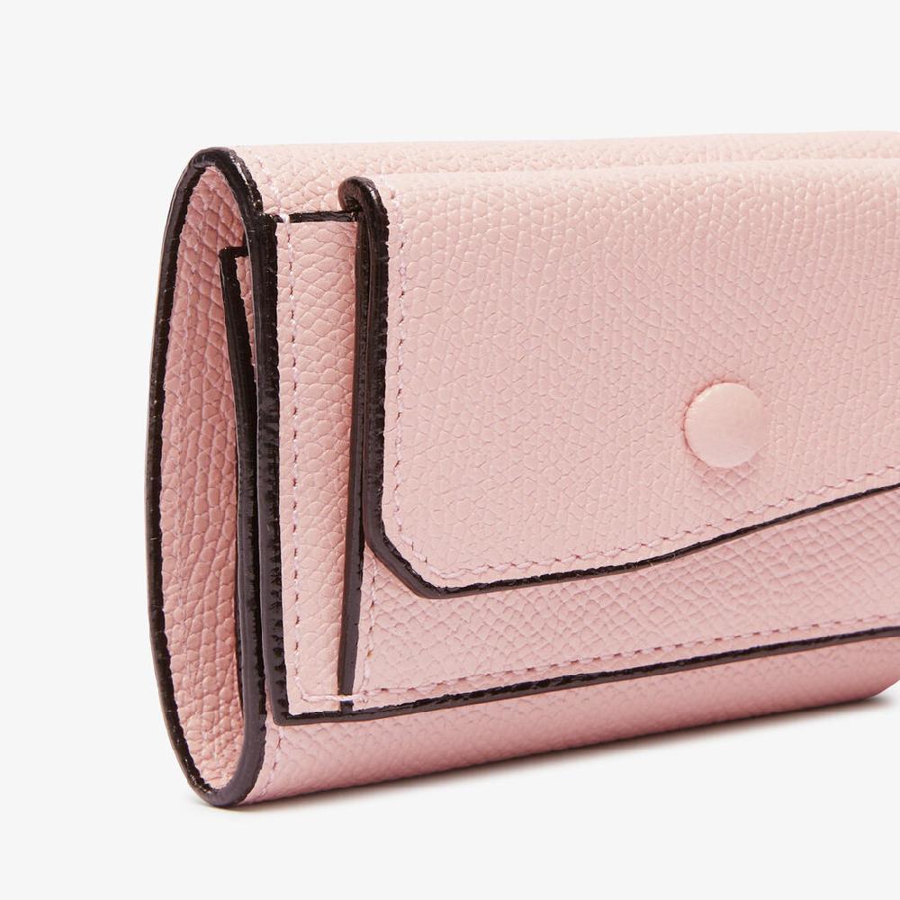 Valextra Portafoglio piccolo con portamonete in Pelle Rosa | Valextra Offerte
