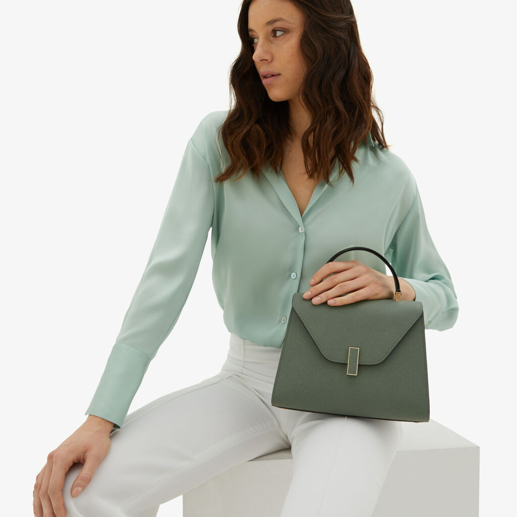 Valextra Borsa a mano da Donna in Pelle Verde di Lusso | Valextra Iside I Più Venduti