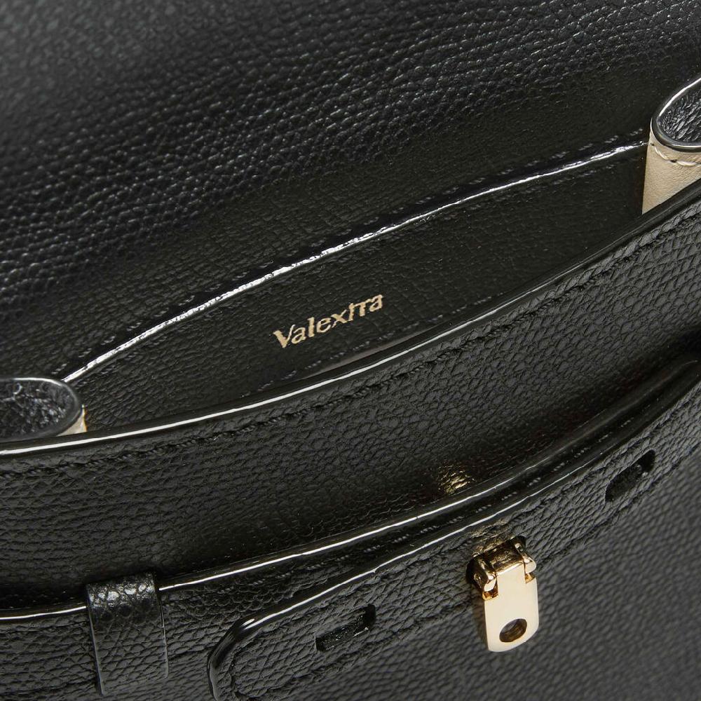 Valextra Borsa a tracolla Micro in Pelle Nera | Valextra Brera Italy