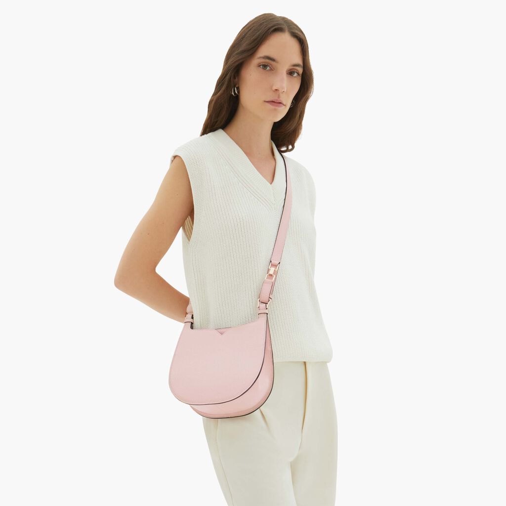 Valextra Borsa a spalla Mini in Pelle Rosa | Valextra Hobo 2025