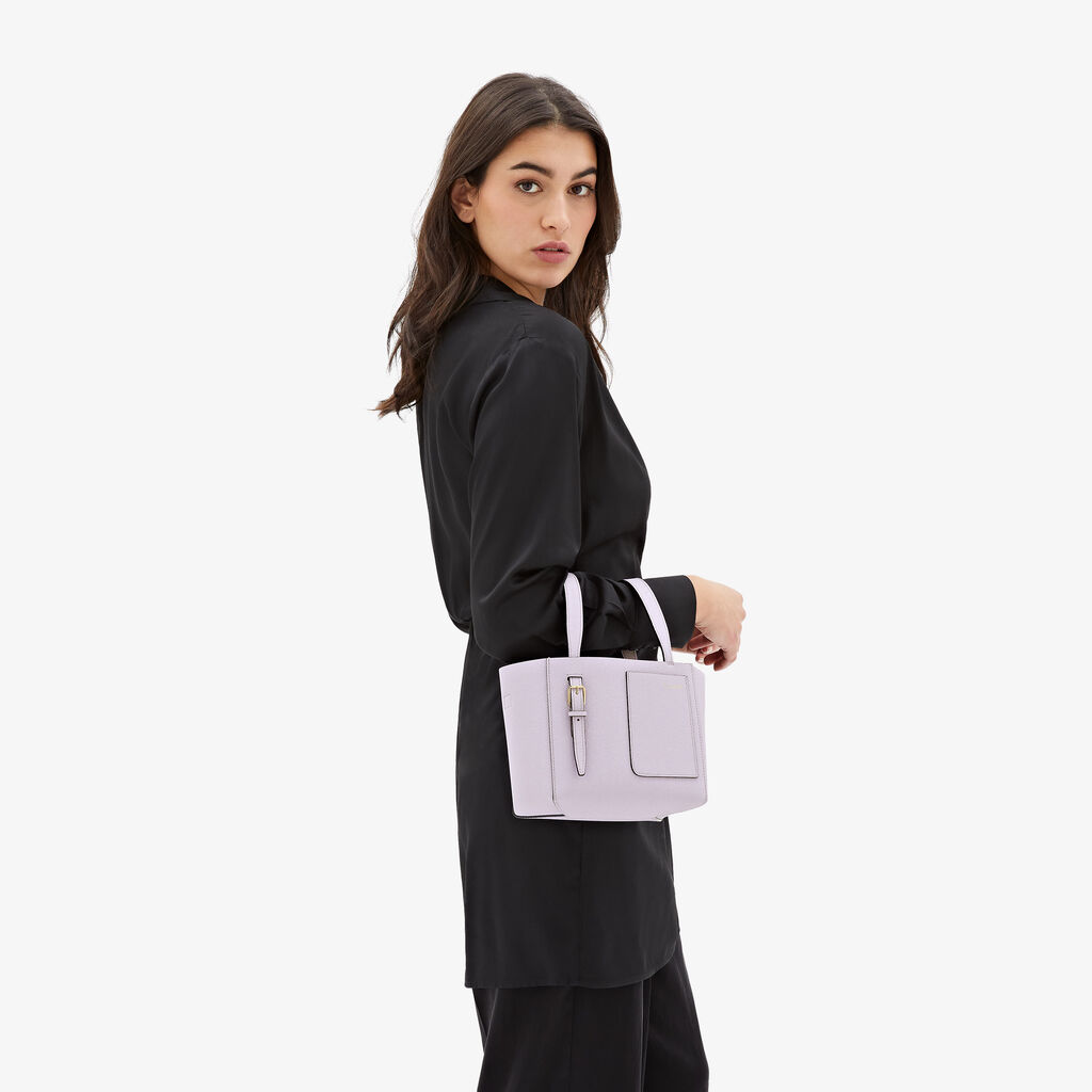 Valextra Borsa a secchiello Donna di Lusso in Pelle Lilla | Valextra Soft Nuovo