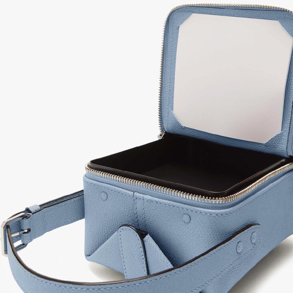 Valextra Borsetta in Pelle Azzurra con tracolla | Valextra Tric Trac Vendita