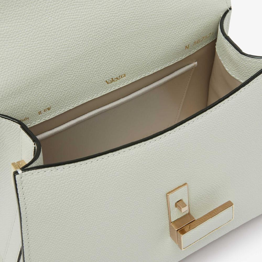 Valextra Borsetta a mano da Donna Mini in Pelle Bianca | Valextra Iside Spedizione Gratuita