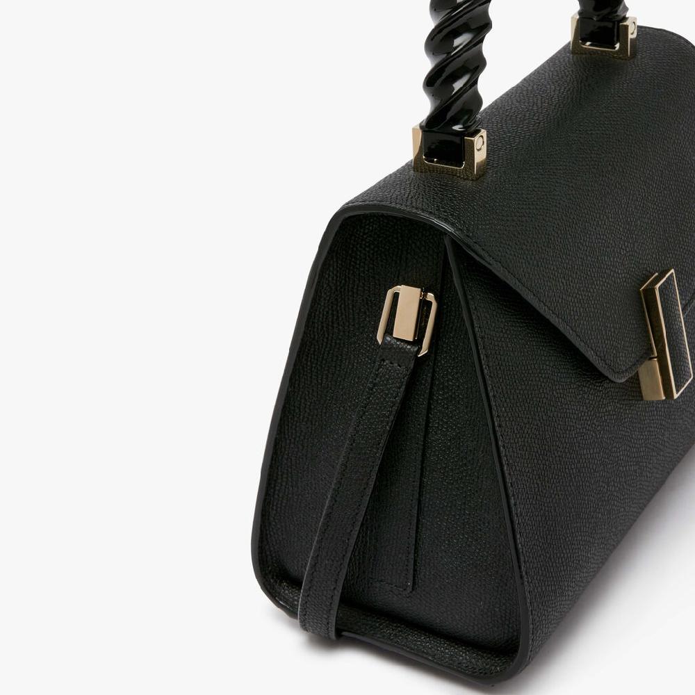 Valextra Borsa a mano da Donna Mini in Pelle rigida Nera | Valextra Iside Pezzi Unici