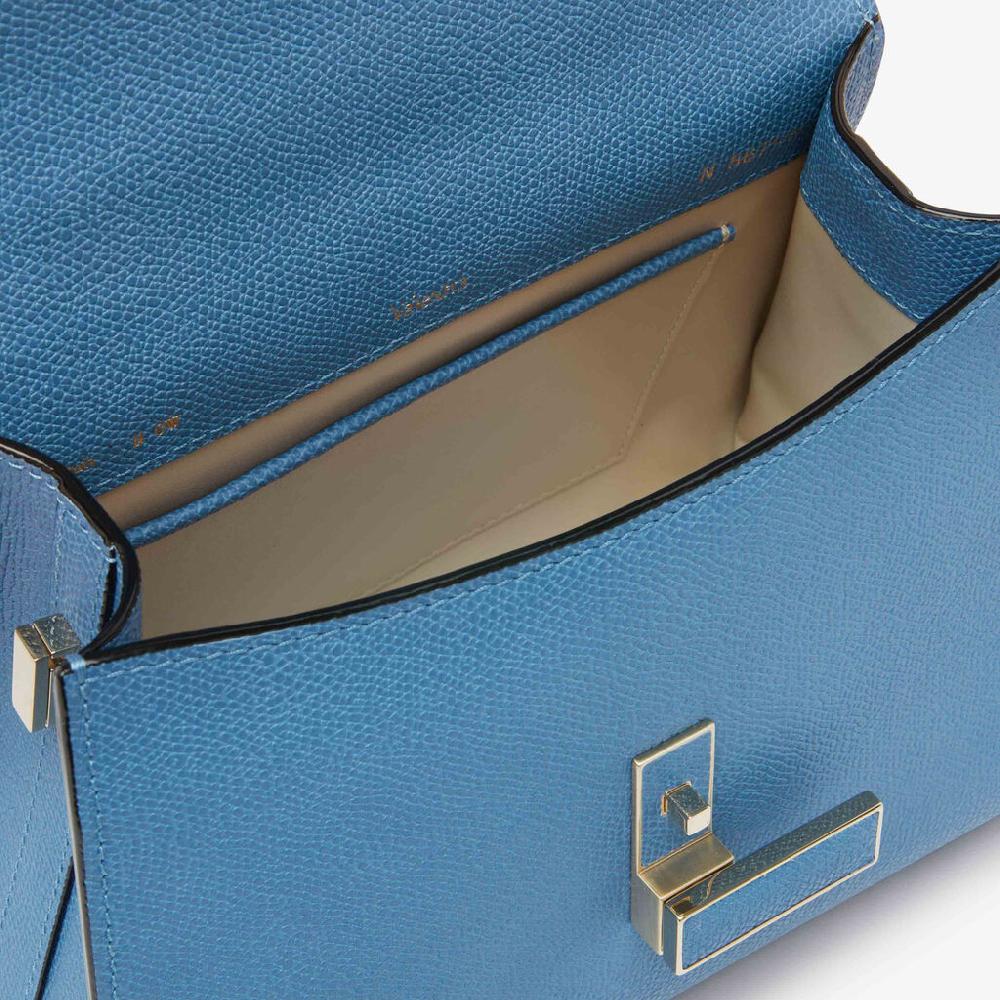 Valextra Borsa a mano da Donna Mini in Pelle Azzurra | Valextra Iside Soddisfazione Garantita