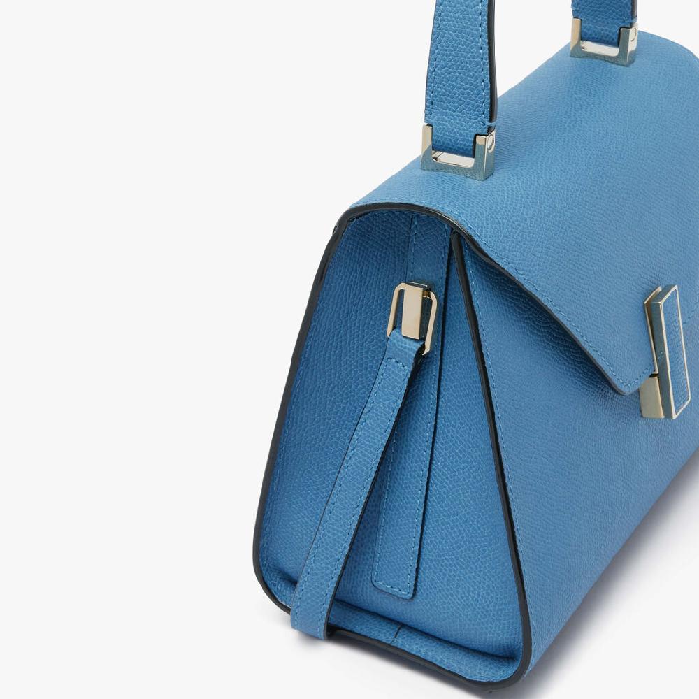 Valextra Borsa a mano da Donna Mini in Pelle Azzurra | Valextra Iside Soddisfazione Garantita