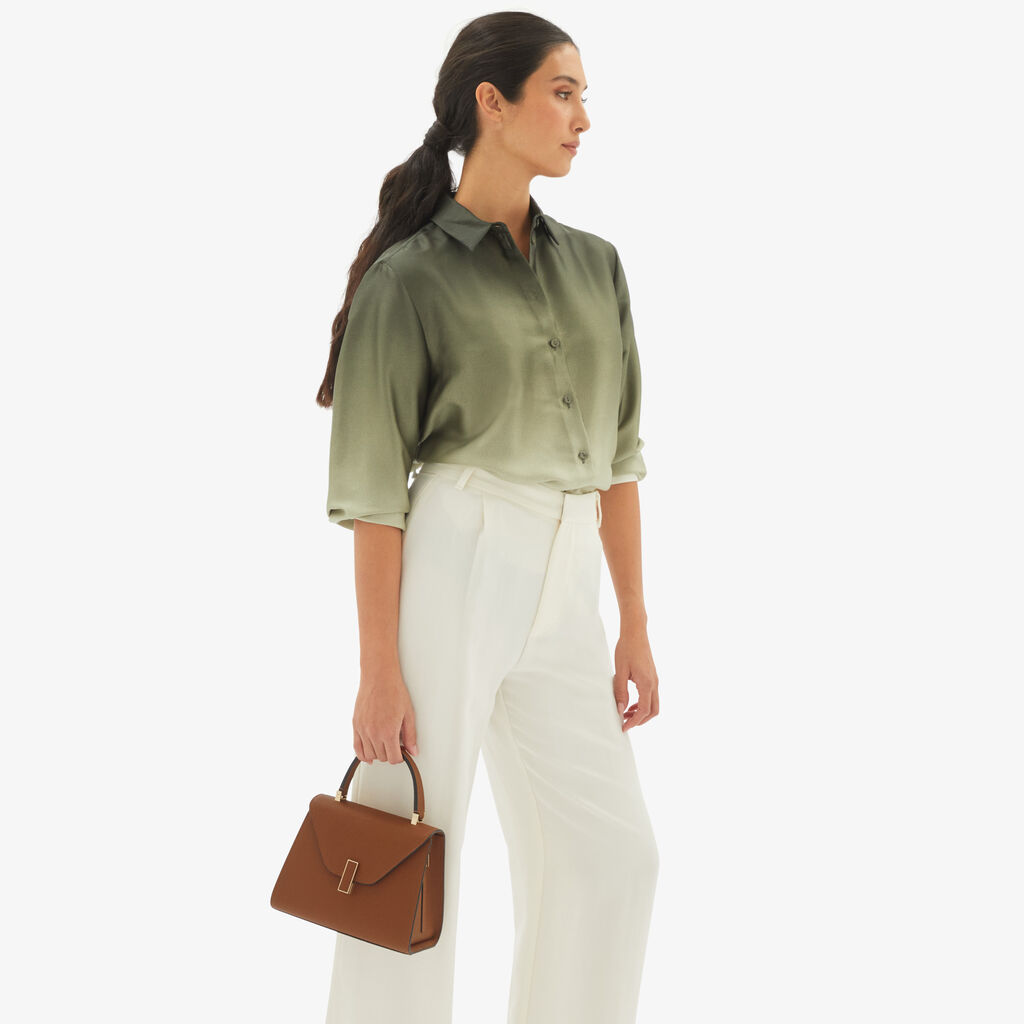 Valextra Borsa a mano da Donna in Pelle rigida Marrone | Valextra Iside Qualità Garantita