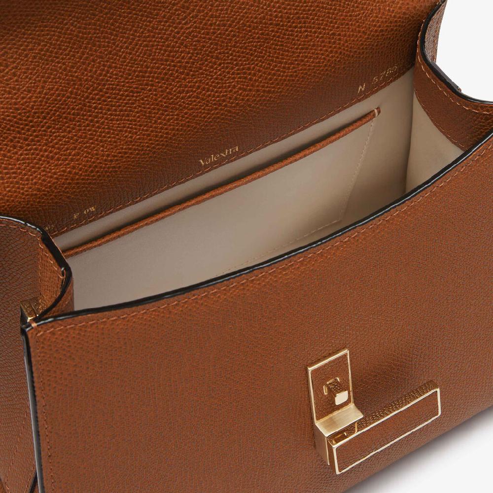 Valextra Borsa a mano da Donna in Pelle rigida Marrone | Valextra Iside Qualità Garantita