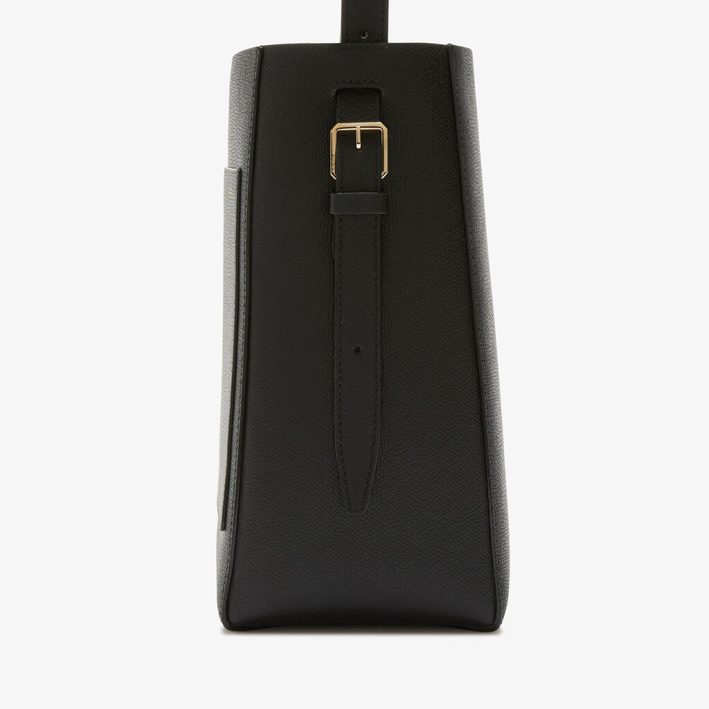 Valextra Borsa a secchiello da Donna di Lusso in Pelle Nera | Valextra Soft Consegna Veloce