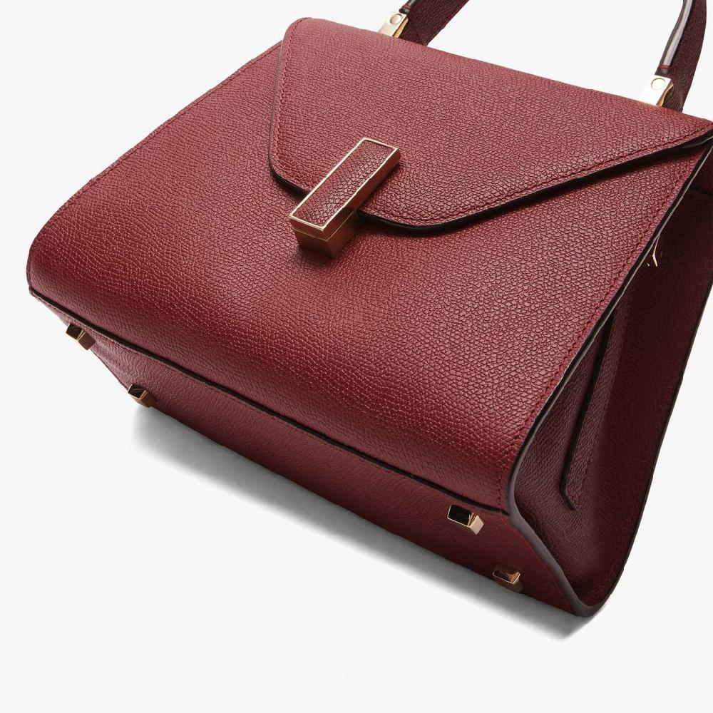 Valextra Borsa a mano Mini in Pelle Bordeaux | Valextra Iside Sottocosto