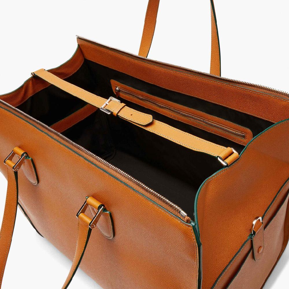 Valextra Borsone viaggio Grande in Pelle Marrone | Valextra Boston Novità