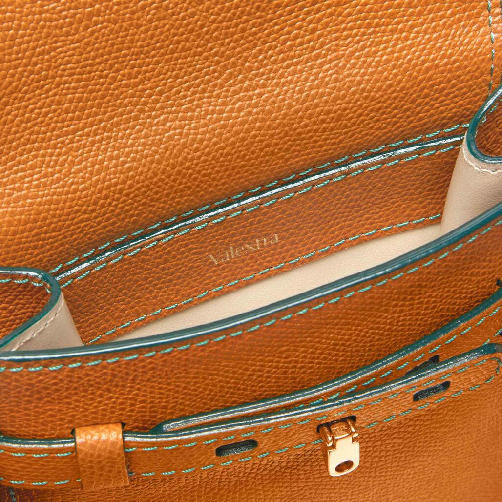 Valextra Borsa a tracolla Micro in Pelle Marrone | Valextra Brera Presa