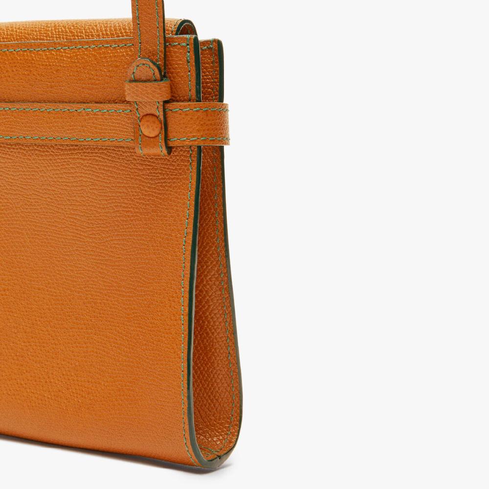Valextra Borsa a tracolla Micro in Pelle Marrone | Valextra Brera Presa