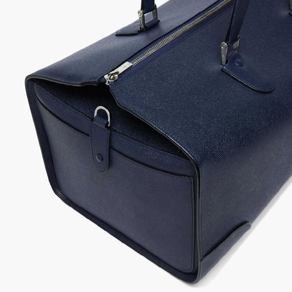 Valextra Borsone viaggio Grande in Pelle Blu | Valextra Boston Sconto