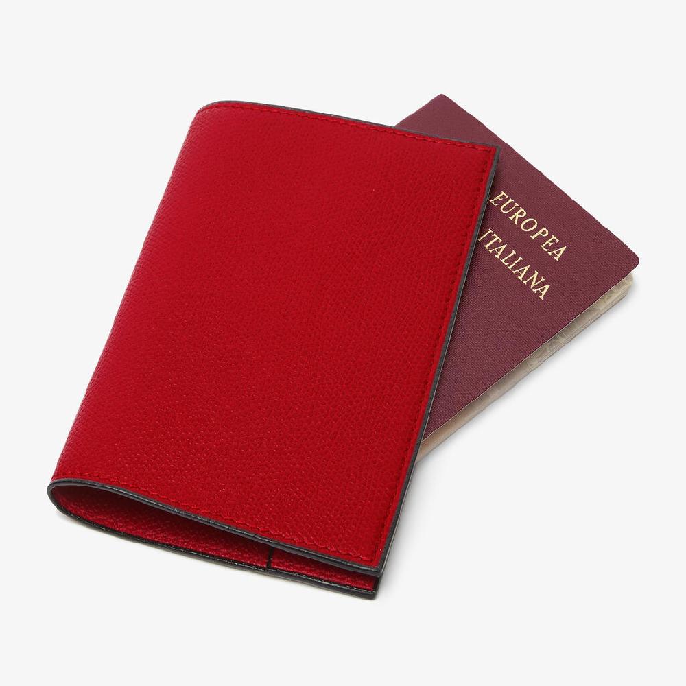 Valextra Porta passaporto da Donna in Pelle Rossa di Lusso | Valextra Online