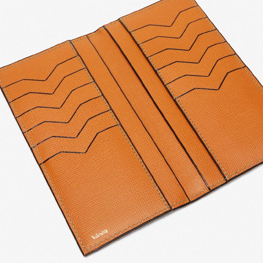 Valextra Portafoglio Bifold con tasche in Pelle Marrone | Valextra Vendita Economica