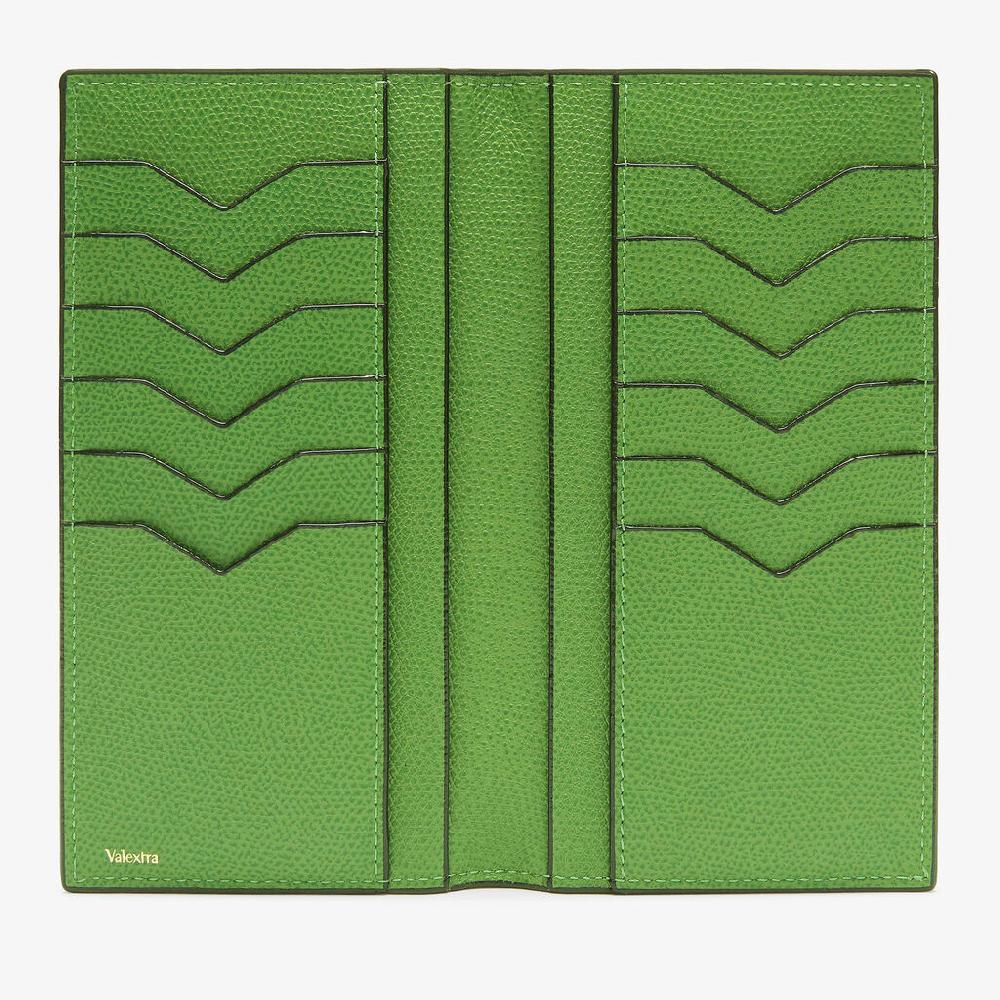 Valextra Portafoglio verticale da Donna in Pelle Verde | Valextra Saldi Di Fabbrica