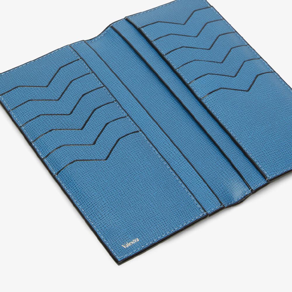 Valextra Portafoglio verticale e spazioso in Pelle Blu | Valextra I Più Venduti