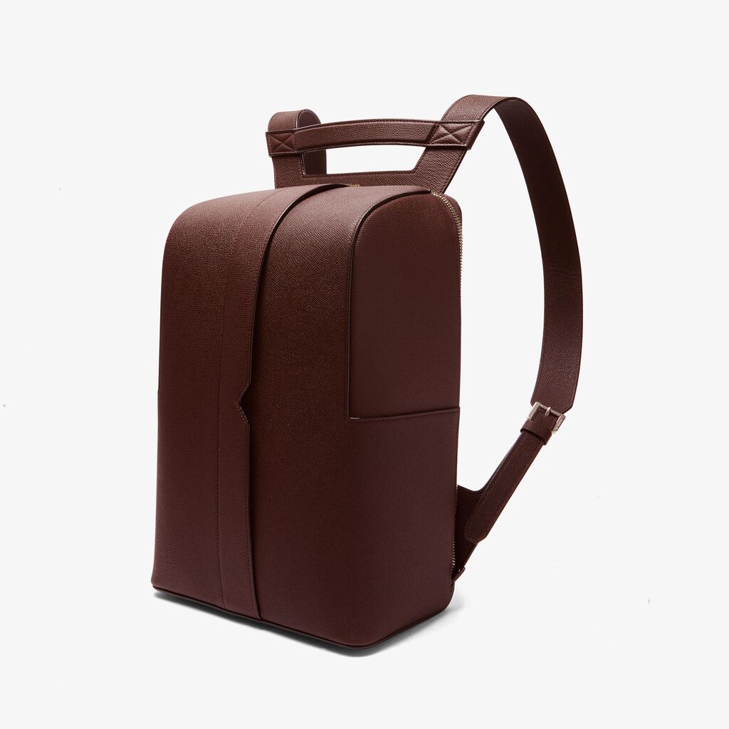 Valextra Zaino comodo ed ergonomico in Pelle Marrone | Valextra V-Line In Saldo