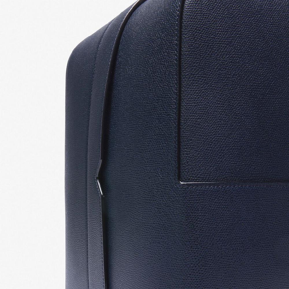 Valextra Zaino porta PC e tablet in Pelle Blu | Valextra V-Line Nuova
