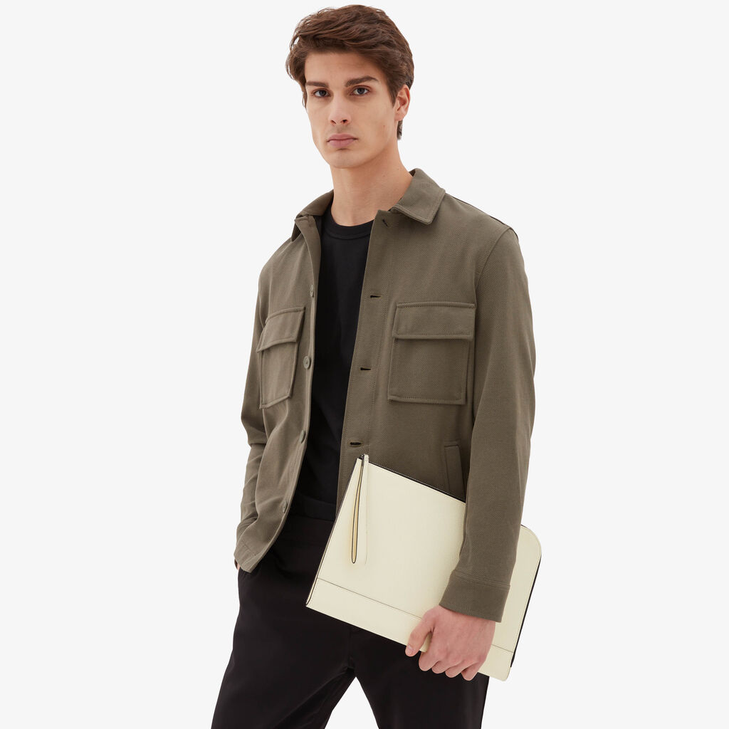 Valextra Borsa sottobraccio portadocumenti in Pelle Bianca | Valextra Moda