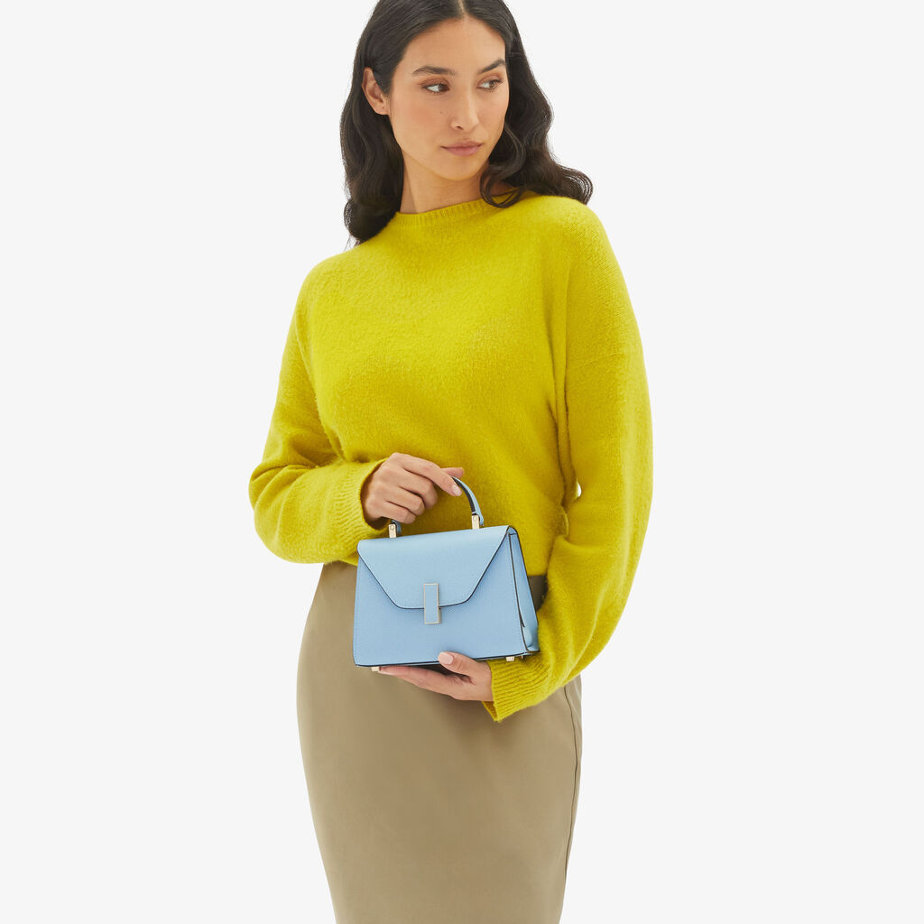 Valextra Borsa tracolla da Donna in Pelle rigida Blu | Valextra Iside 2025