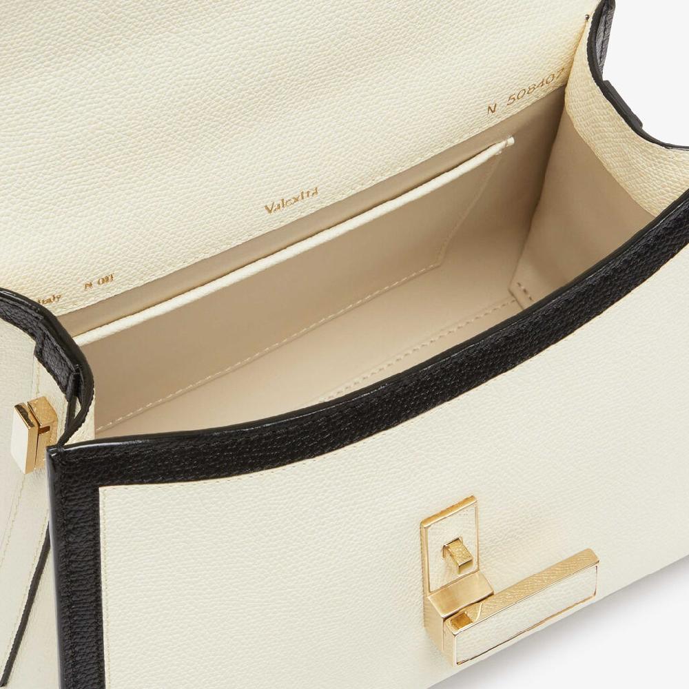 Valextra Borsa a mano Mini in Pelle Bianca | Valextra Iside Qualità