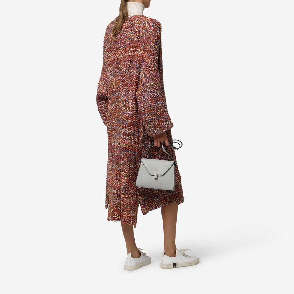 Valextra Valextra Iside: Borsa a mano Mini in Pelle Grigia Vendita