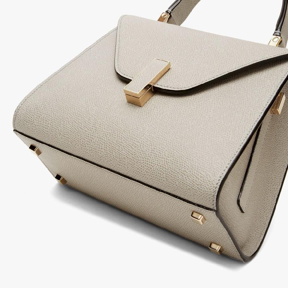 Valextra Valextra Iside: Borsa a mano Mini in Pelle Grigia Vendita