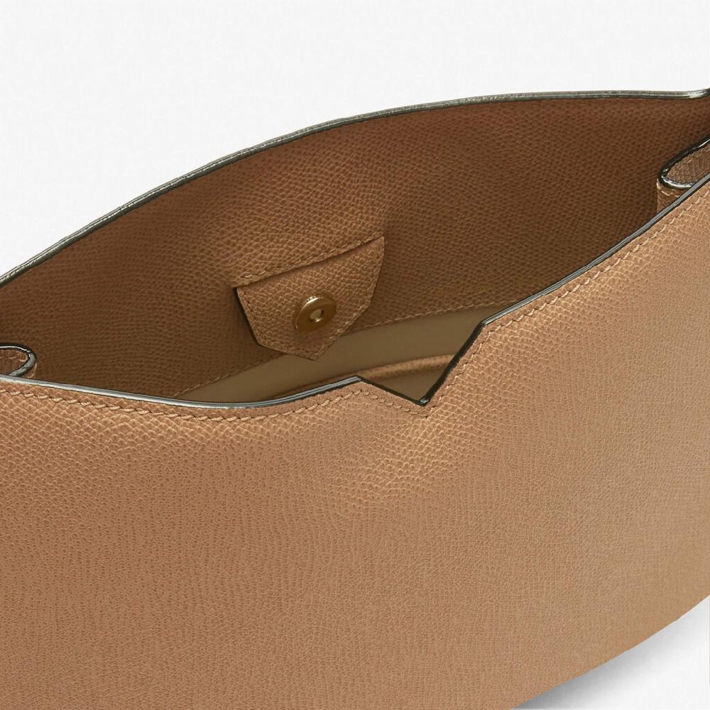 Valextra Borsetta a spalla Weekend in Pelle Beige | Valextra Hobo Qualità Garantita