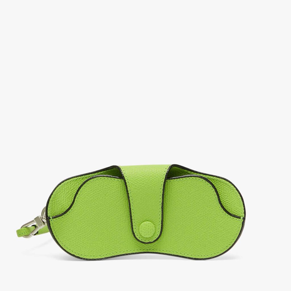 Valextra Custodia occhiali da Donna in Pelle Verde di Lusso | Valextra Sottocosto